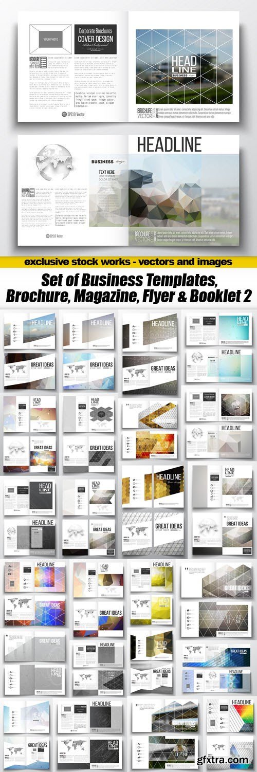 Set of Business Templates, Brochure, Magazine, Flyer & Booklet 2 - 25xEPS