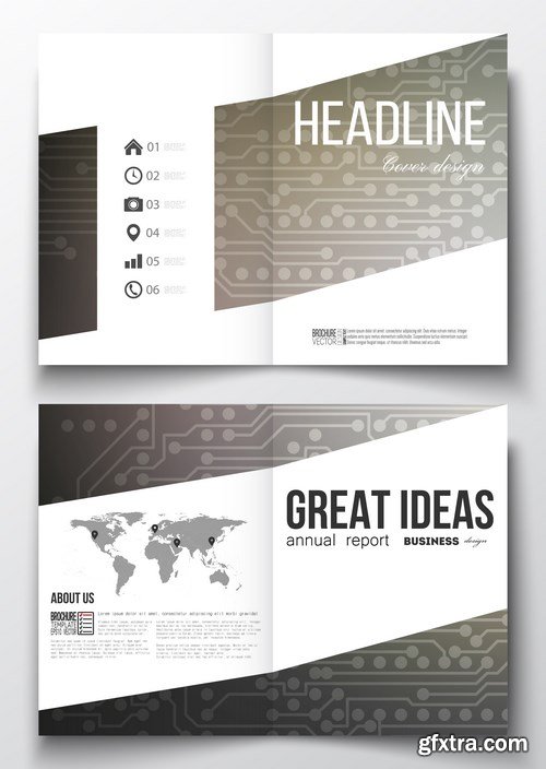 Set of Business Templates, Brochure, Magazine, Flyer & Booklet 2 - 25xEPS