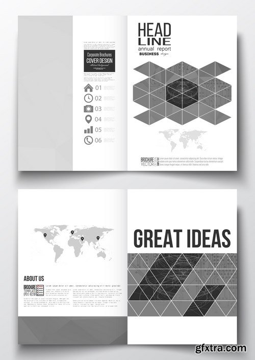 Set of Business Templates, Brochure, Magazine, Flyer & Booklet 2 - 25xEPS