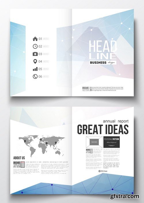 Set of Business Templates, Brochure, Magazine, Flyer & Booklet 2 - 25xEPS