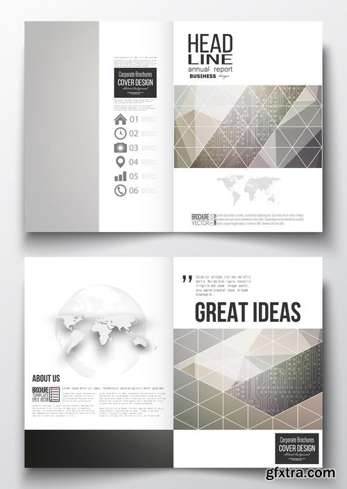 Set of Business Templates, Brochure, Magazine, Flyer & Booklet 2 - 25xEPS