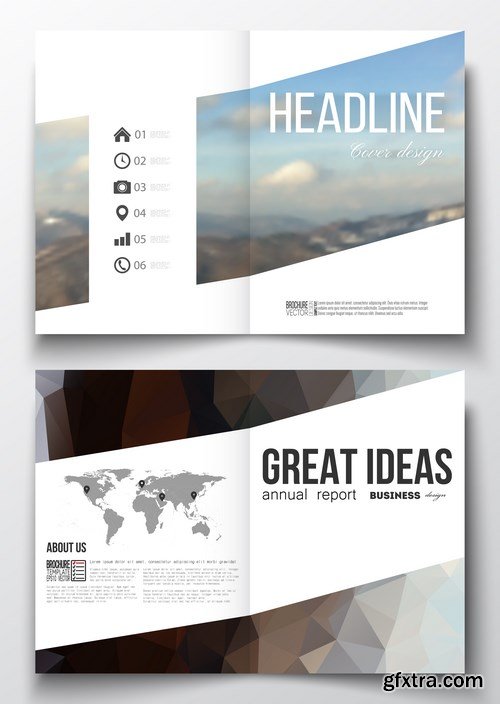 Set of Business Templates, Brochure, Magazine, Flyer & Booklet 2 - 25xEPS