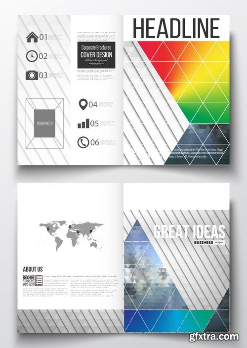 Set of Business Templates, Brochure, Magazine, Flyer & Booklet 2 - 25xEPS