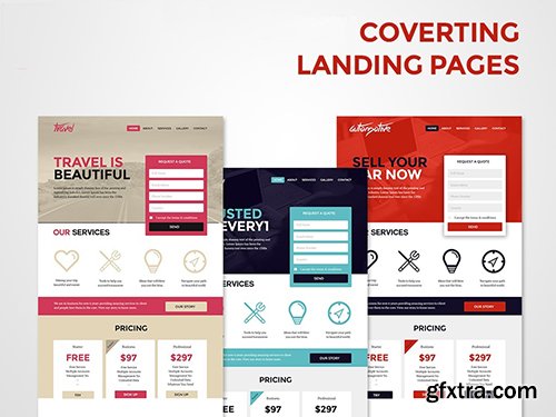 PSD Web Templates - 3 Landing Pages 2016