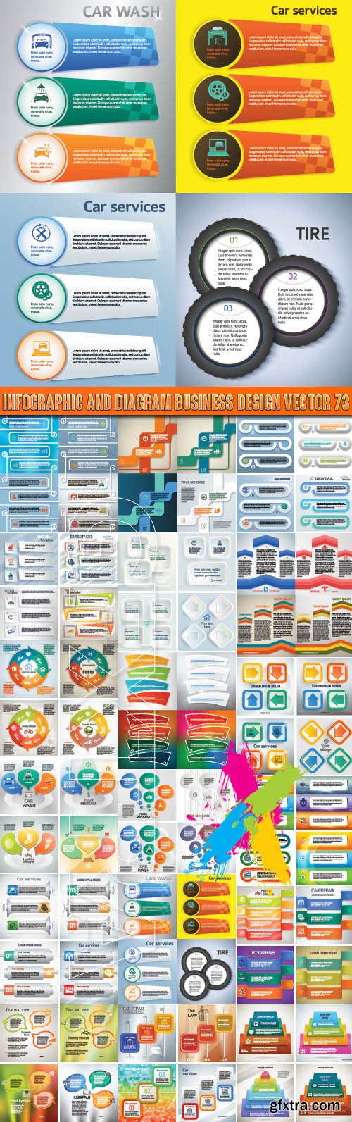 Infographic and diagram business design vector 73