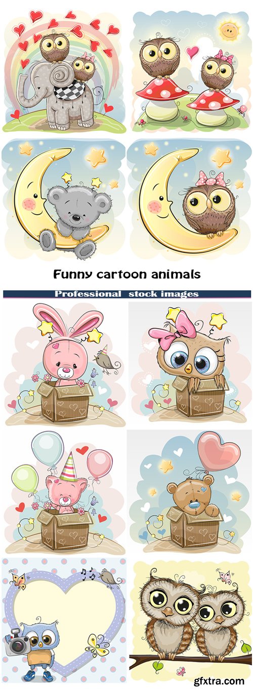 Funny cartoon animals