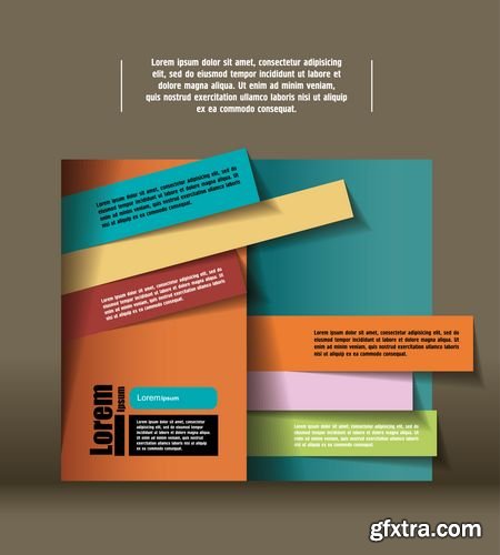 Infographics paper Origami design 93