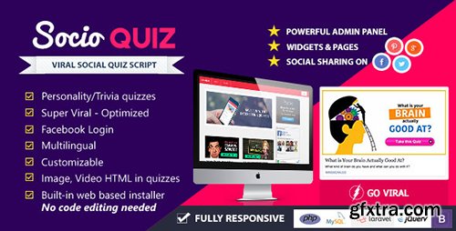 CodeCanyon - SocioQuiz v1.1.2 - Viral Quiz website with Facebook login - 10724120