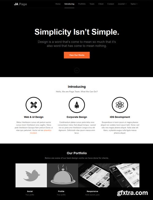 JoomlArt - JA OnePage v1.1.2 - Responsive Joomla 2.5 & 3.x Template