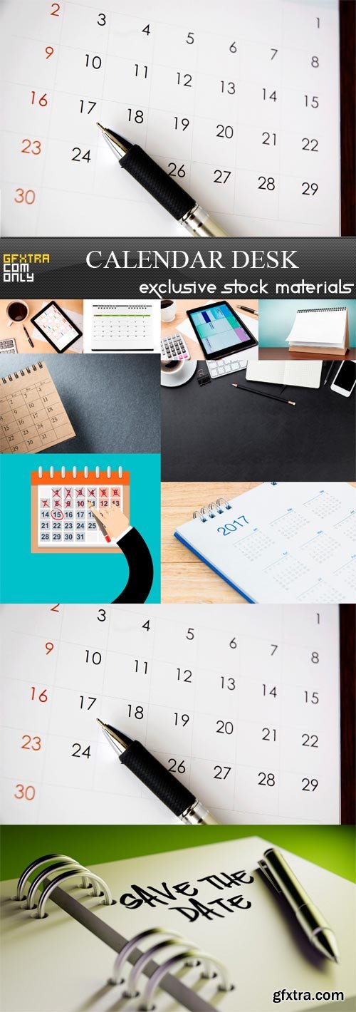 Calendar Desk - 10 x JPEGs