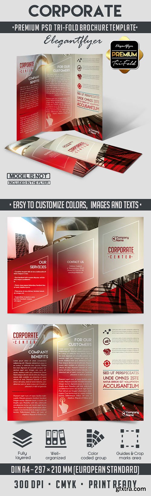 Corporate – Tri-Fold PSD Brochure Template