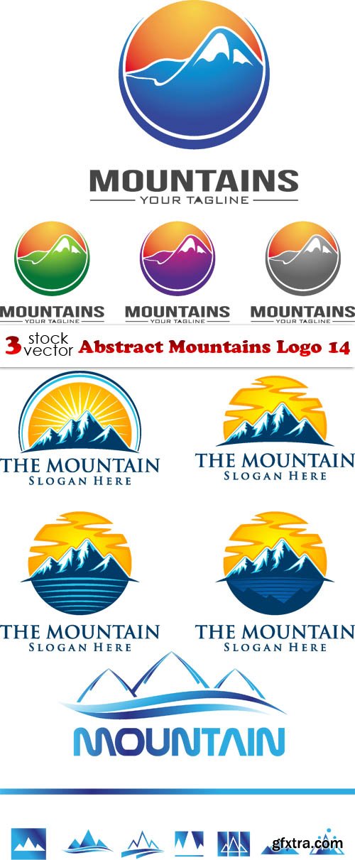 Vectors - Abstract Mountains Logo 14