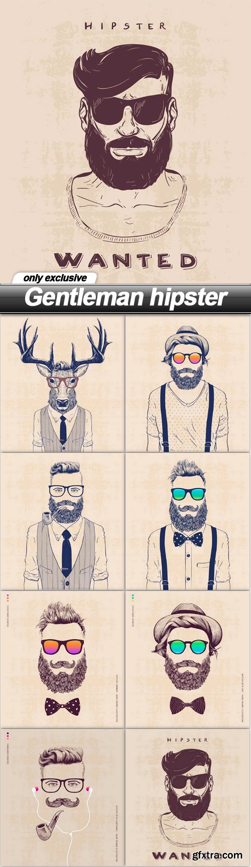 Gentleman hipster - 8 EPS