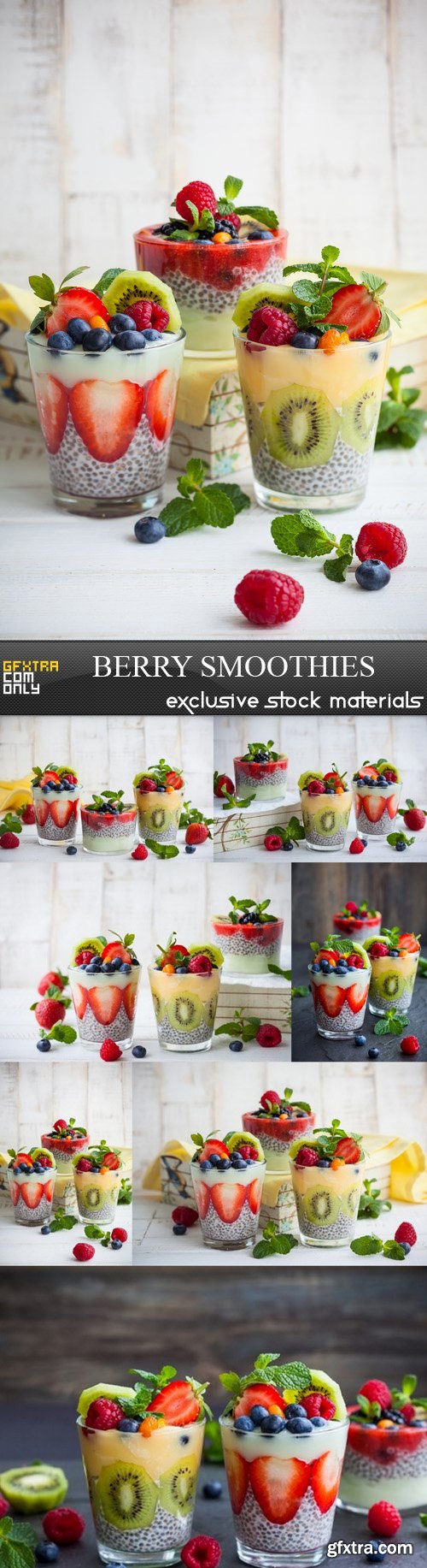 Berry Smoothies - 7 UHQ JPEG