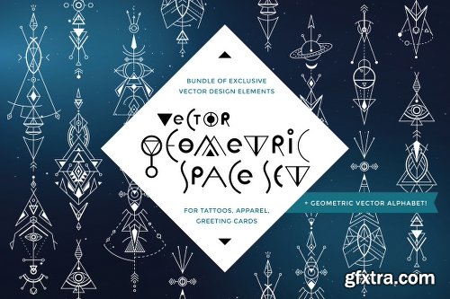 CreativeMarket Vector Geometry Space Set 700115