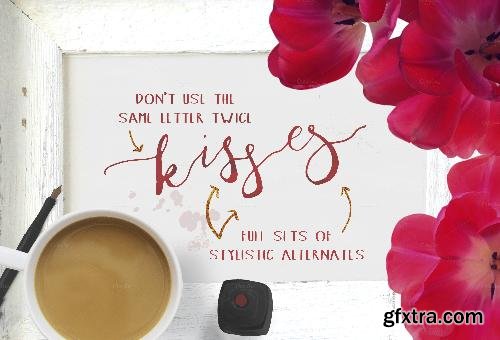 CreativeMarket ArrowScript Font & Watercolor Bonus 680663