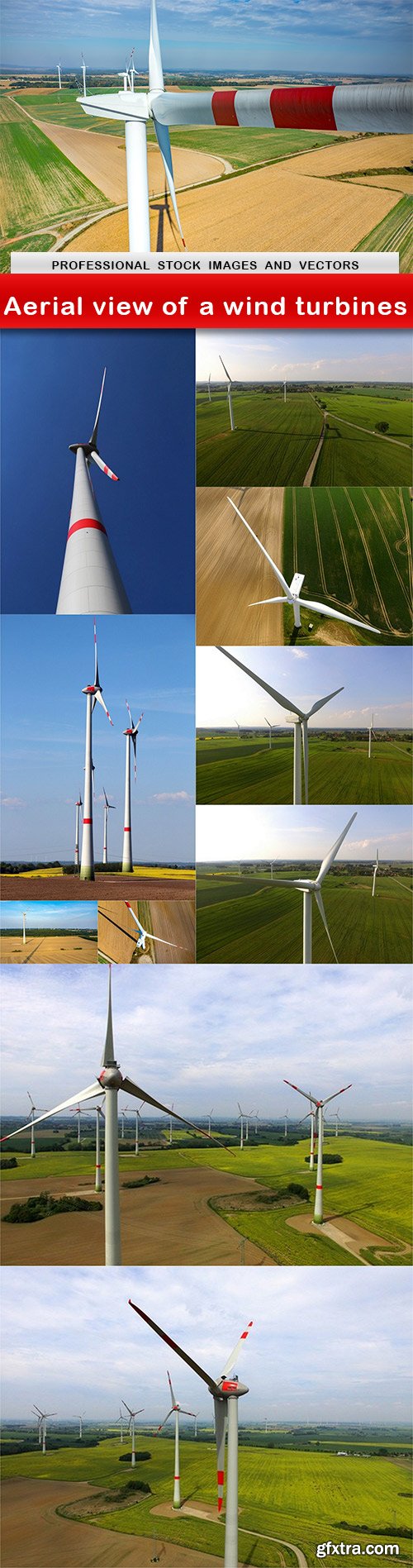 Aerial view of a wind turbines - 11 UHQ JPEG