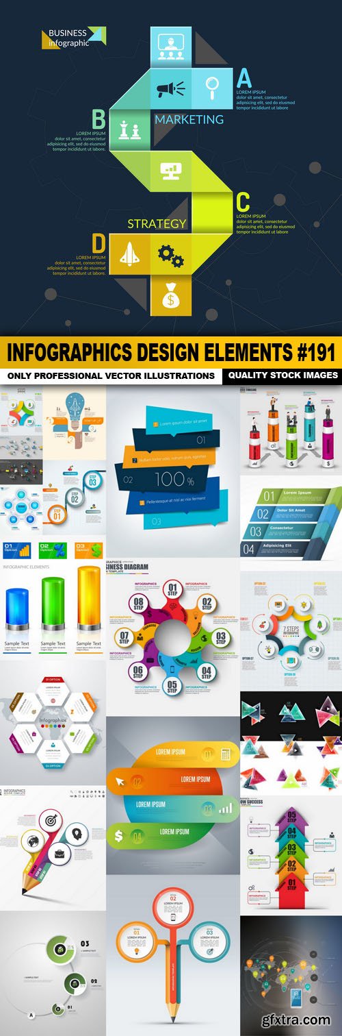 Infographics Design Elements #191 - 20 Vector