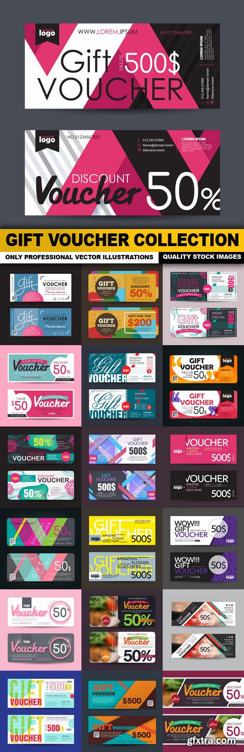 Gift Voucher Collection - 20 Vector