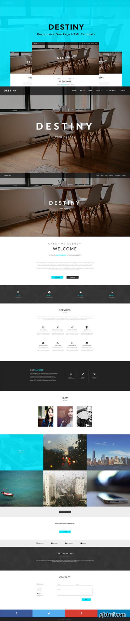 DESTINY - One Page HTML Template - CM 713511