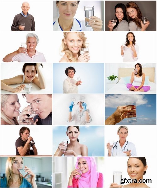 Collection of people man woman drinking a glass of clear water glass of liquid 25 HQ Jpeg