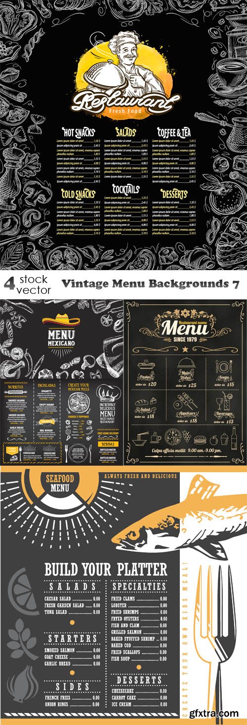 Vectors - Vintage Menu Backgrounds 7