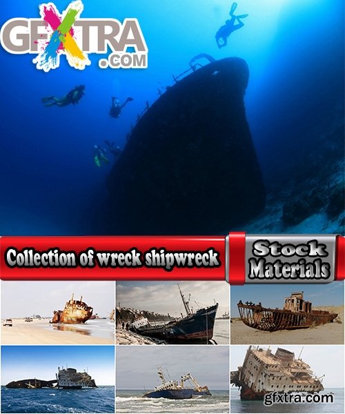 Collection of wreck shipwreck rusty metal remains of sea boat 25 HQ Jpeg