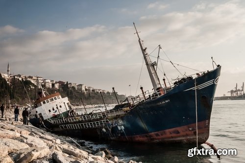 Collection of wreck shipwreck rusty metal remains of sea boat 25 HQ Jpeg