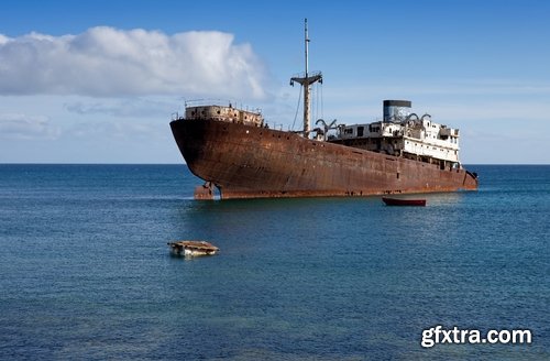 Collection of wreck shipwreck rusty metal remains of sea boat 25 HQ Jpeg