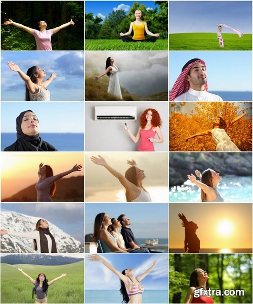 Collection of fresh air breathing relaxation nature man woman 25 HQ Jpeg