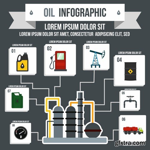 Oil infographics 1-5xEPS