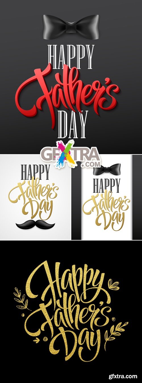 Father's Day Postcards Vector