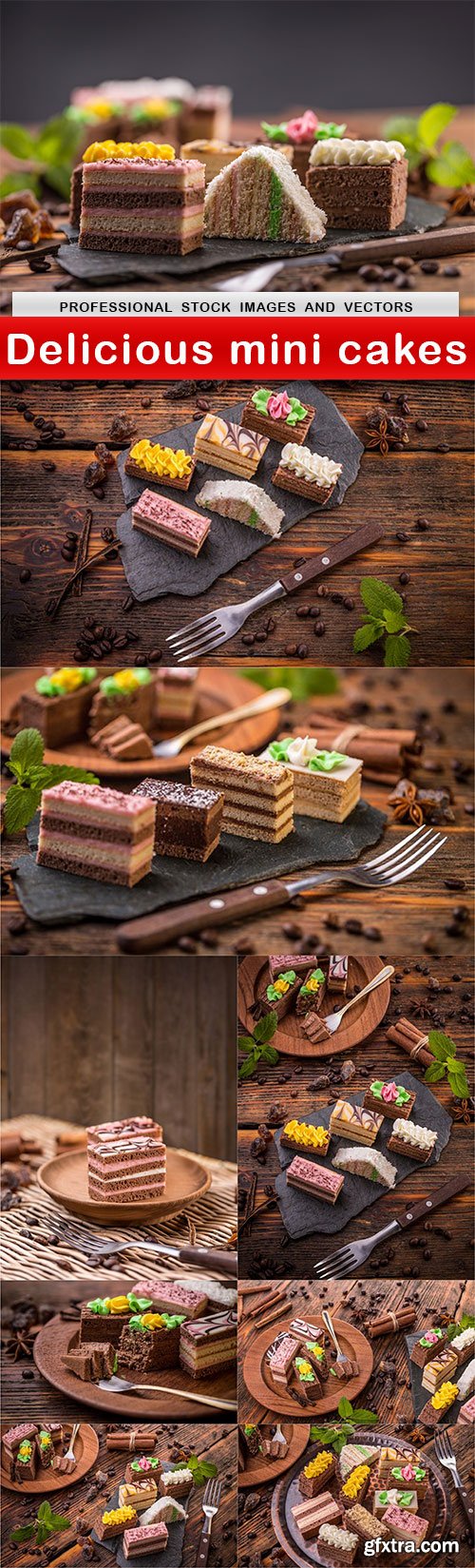 Delicious mini cakes - 9 UHQ JPEG