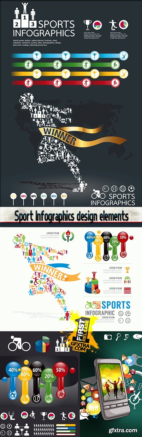 Sport Infographics design elements