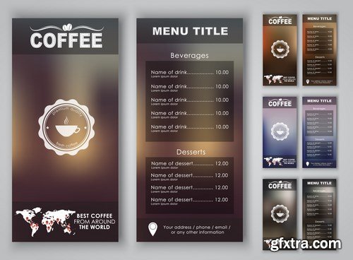 Coffee Banners & Menu - 15xEPS