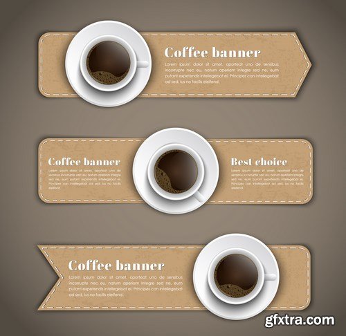 Coffee Banners & Menu - 15xEPS