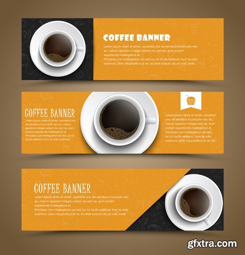 Coffee Banners & Menu - 15xEPS