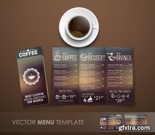 Coffee Banners & Menu - 15xEPS