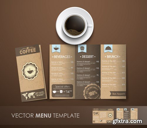 Coffee Banners & Menu - 15xEPS