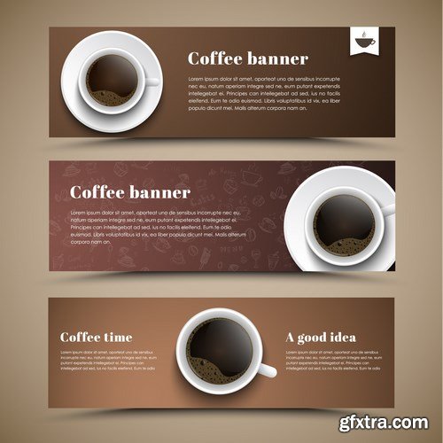 Coffee Banners & Menu - 15xEPS