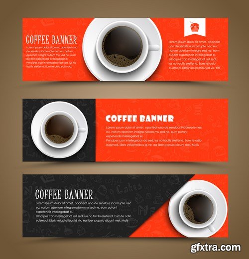 Coffee Banners & Menu - 15xEPS