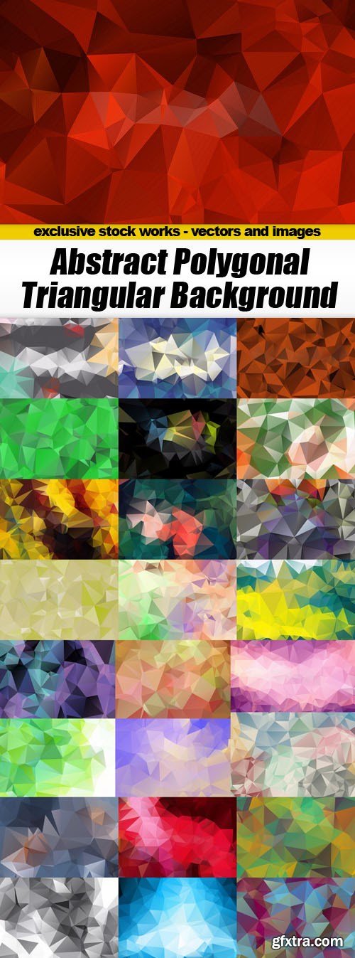 Abstract Polygonal Triangular Background - 25xEPS