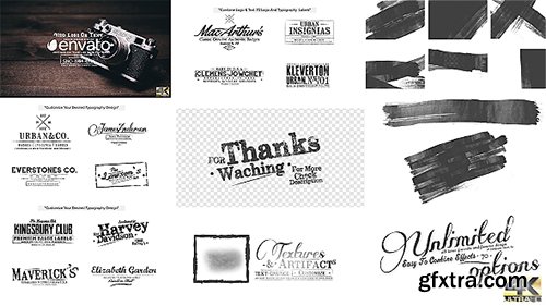 Videohive 70 Grunge Titles & Logo Pack, Brush Toolkit 14276503