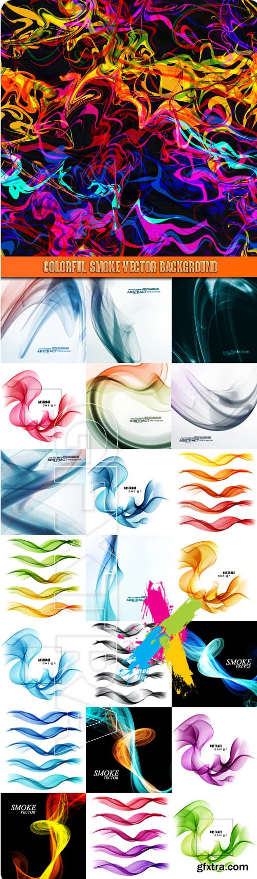 Colorful smoke vector background