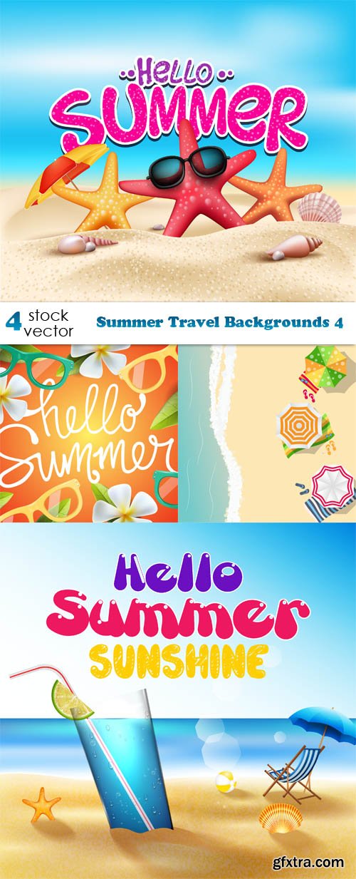 Vectors - Summer Travel Backgrounds 4