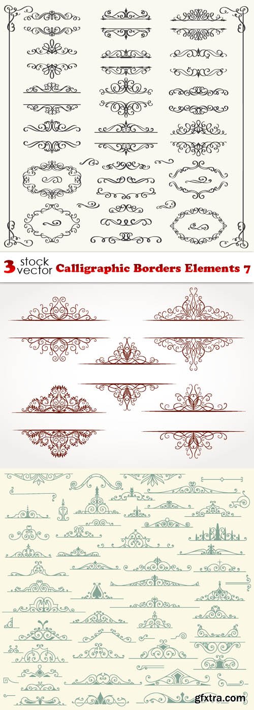 Vectors - Calligraphic Borders Elements 7