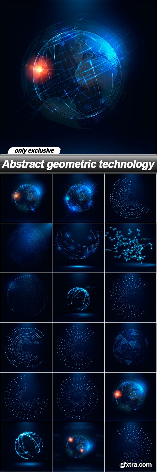 Abstract geometric technology - 19 EPS