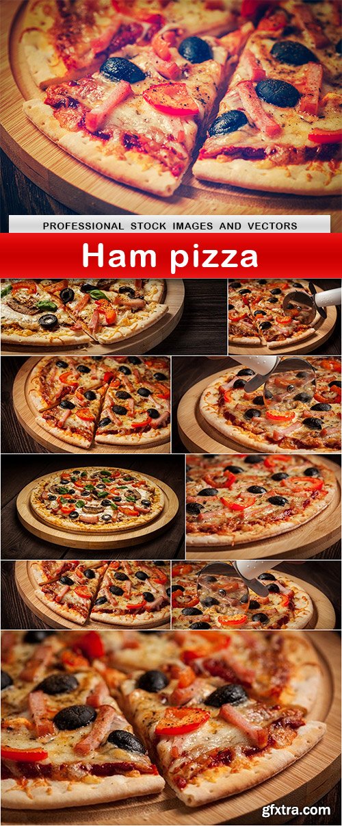 Ham pizza - 10 UHQ JPEG