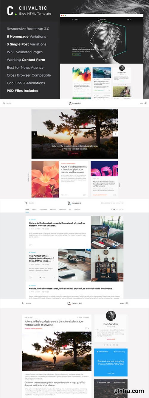 Chivalric - Responsive Blog Template - CM 696190