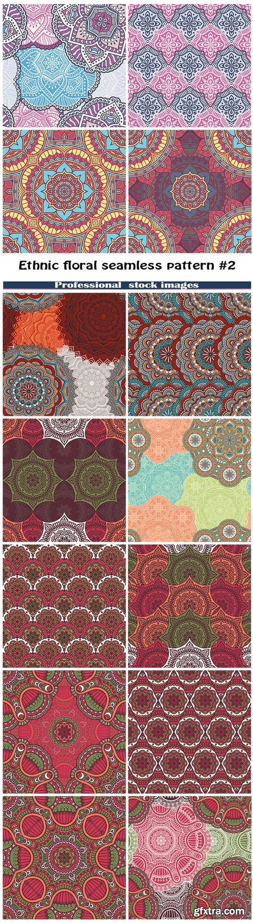 Ethnic floral seamless pattern #2